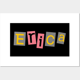 Erica, name, typography Posters and Art